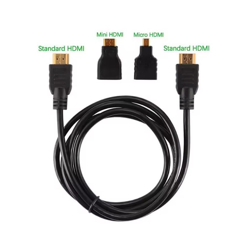 3 en 1 HDMI a HDMI Mini Hdmi Micro Hdmi