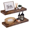 INHABIT UNION Rustic Brown Floating Shelves for Wall，24in Wall Mounted