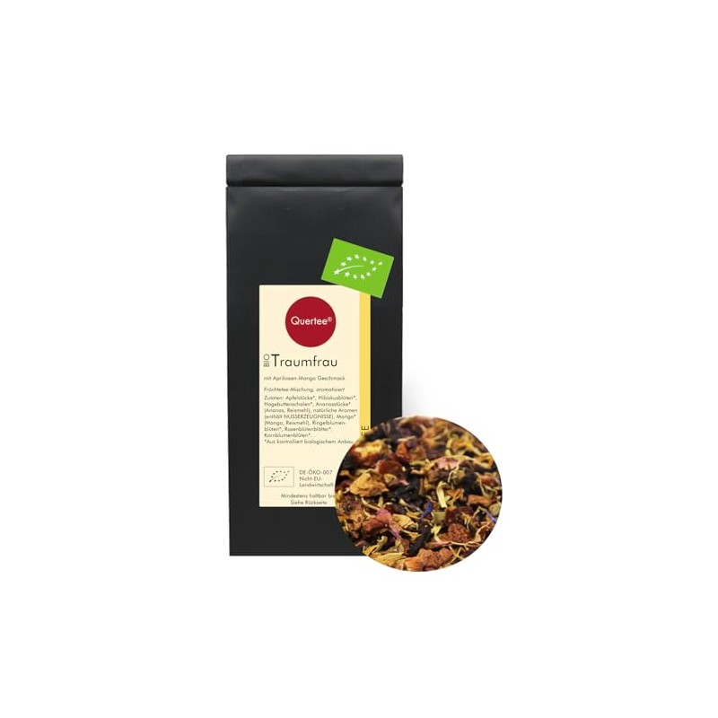 Quertee Organic Fruit Tea "Traumfrau" - Exotic Apricot Mango Mix