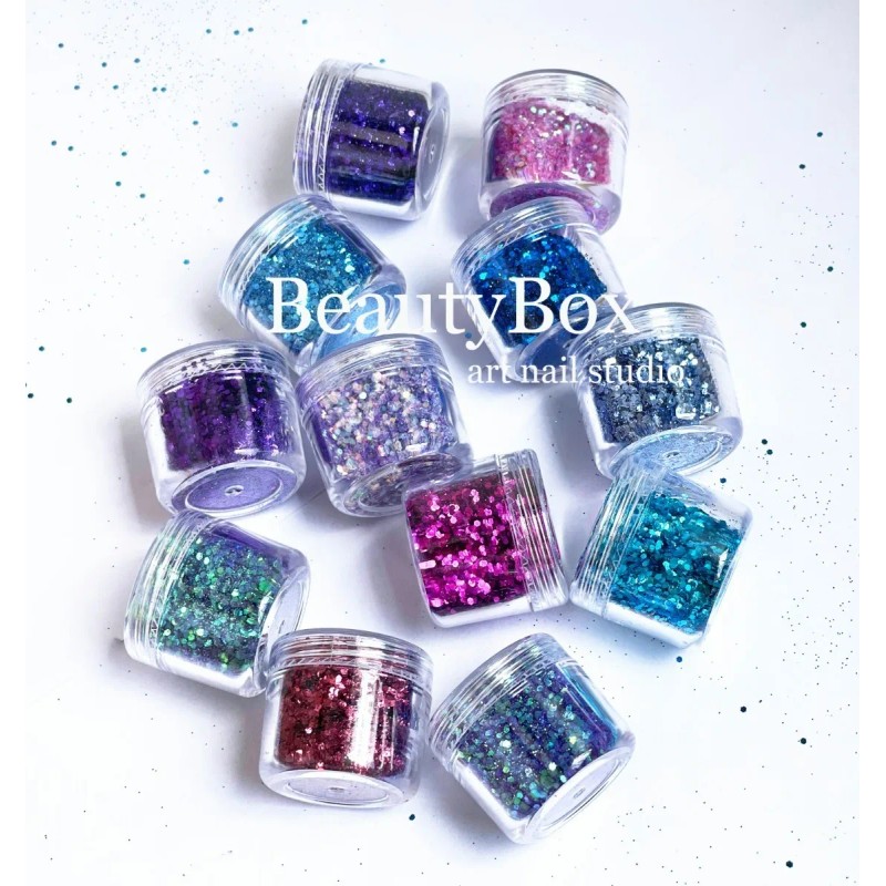 12 Lentejuelas Purpurina Decoración Uñas Ojos Cuerpo Cabello