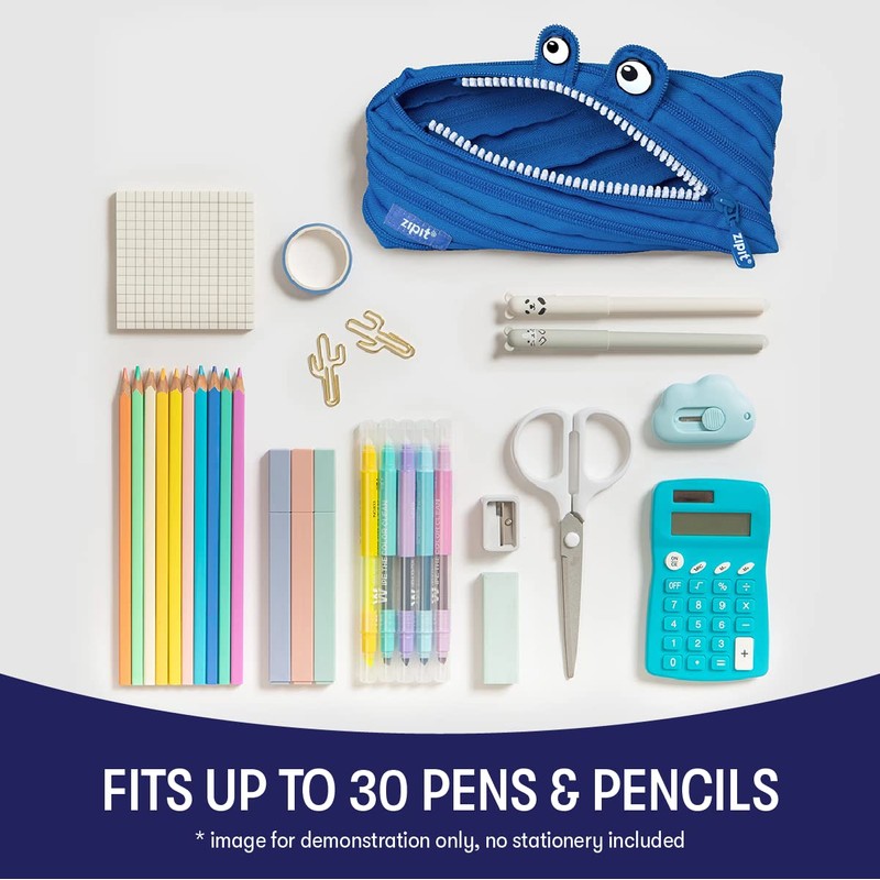 ZIPIT Monster Pencil Case for Boys | Pencil Pouch for