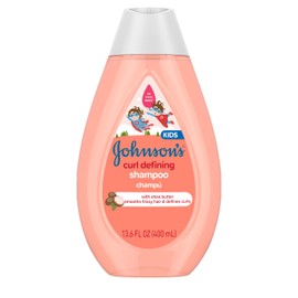 Johnson's Kids' Curl Defining Shampoo with Shea Butter, Cleanses, Smooths Frizz, & Defines Waves & Curls for 24 Hours, 13.6 fl. oz