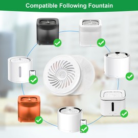 Filter Cat Fountain, Pack of 10 Improved Cat Fountain Filter Units 3.0 with Resin and Activated Carbon, Replacement Filter for 2L/1.8L Automatic Intelligent Cat Fountain (Ever Weet 2S/3/3