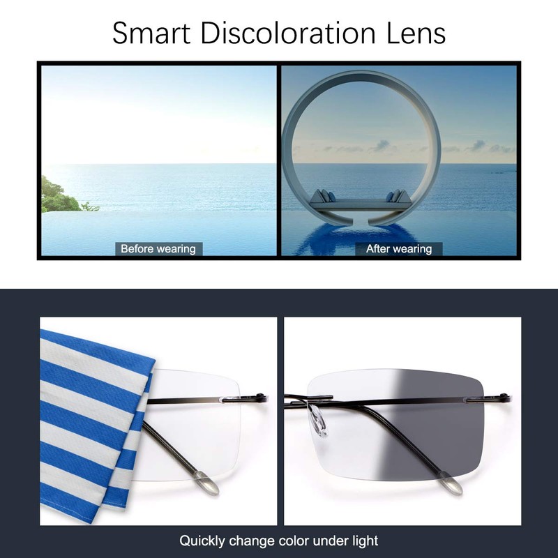 Vepiant-Gafas de lectura multifocales progresivas sin montura Gafas de sol