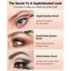 BeautyCurls Eyeliner Brushes Set, Fine Angled Eyeliner Eyebrow Concealer Brushes