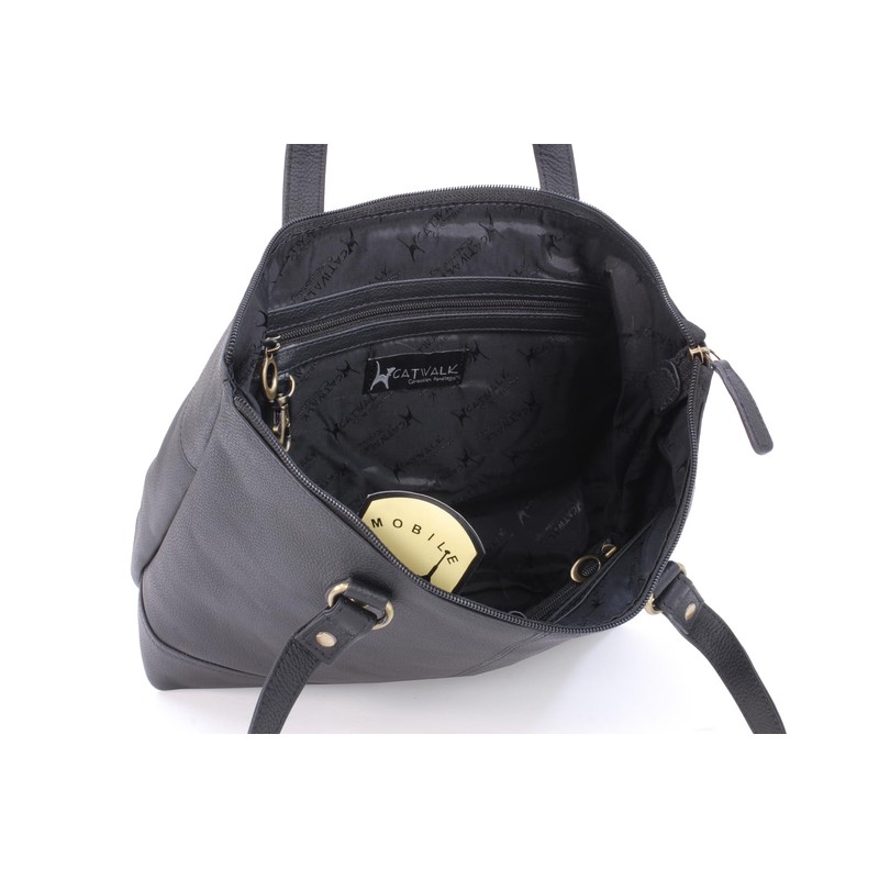 Catwalk Collection Handbags - Women's Leather Shoulder Bag Medium/Large -