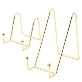 2 Pcs Metal Square Wire Easel Stand, Plate Holder Display Stands, Picture Frame Stands For Display Photos, Decorative Platter, Book and Table Top Arts