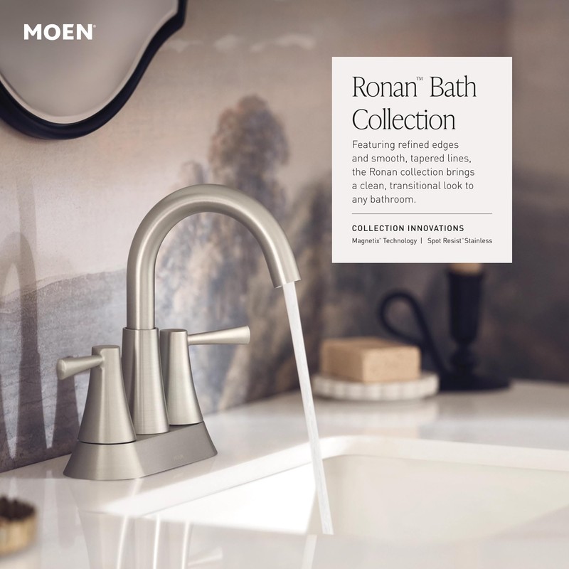 Moen Ronan Matte Black One-Handle Single Hole Modern Bathroom Sink