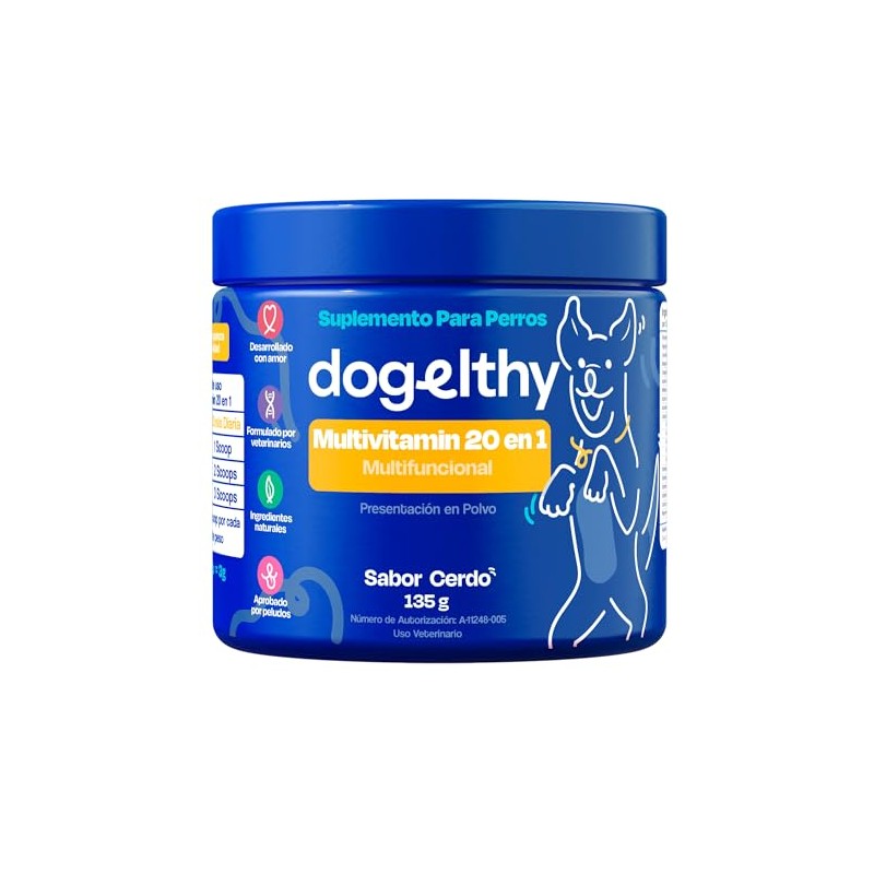 Dogelthy Multivitamínico 20 en 1 para Perros