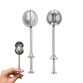 Dos juegos de té de acero inoxidable, Agujero Completo y Medio Agujero. | Se Puede Utilizar para Filtrar Hojas de Té,Especias,Condimentos, Reusable Fi