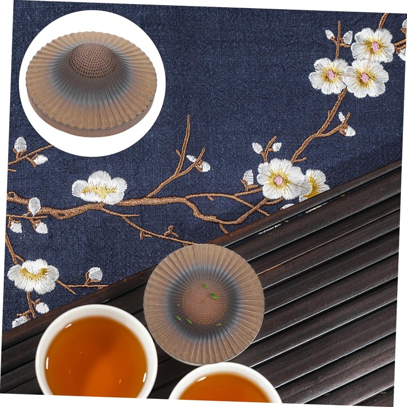 Ipetboom 1pc Ceramic Tea Strainer Vintage Design Compact Easy to