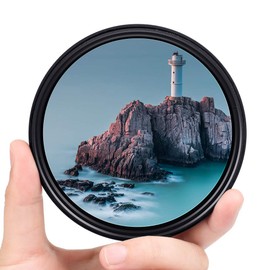 58mm ND Fader,Neutral Density ND2 Filter with Centre Pinch Lens Cap for Canon Nikon Sony Pentax Olympus Fuji DSLR Camera + 3 Slot Nylon Filter Pouch