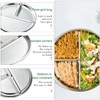 ZYEKIU Pack of 2 Stainless Steel Baby Plates, Portion Control,