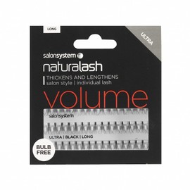 Salon System Individual Bulb Free Ultra Black Long Lashes