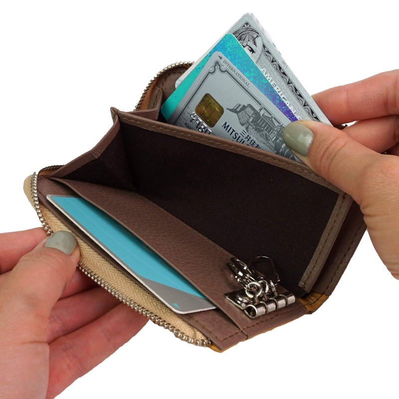 Pakka Pakka Women's Key Case with Coin Purse, Genuine Leather,