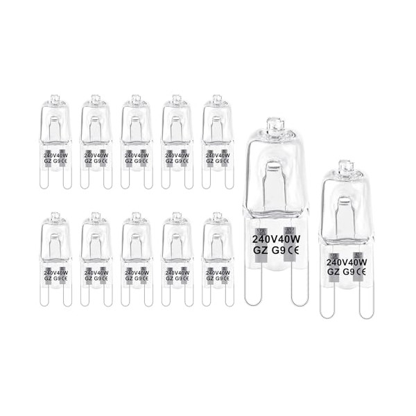 JOPHEK JOPHEK G9 halogen bulbs, 12 x halogen 220V 40W