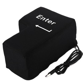 Enter Key Pillow USB Big Enter Key Cushion, Desktop Comfortable Cushion, Nap Cushion for Office Home