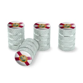 GRAPHICS & MORE Florida State Flag Tire Rim Wheel Aluminum Valve Stem Caps