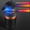 Zacxoxsr Car Ashtray Detachable Ceramics with Lid Blue Led Light
