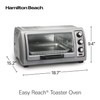 Hamilton Beach 6 Slice Countertop Toaster Oven With Easy Reach