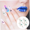 OHPHCALL 4pcs Snake Nail Charms Chic Nail Art Jewelry Easy