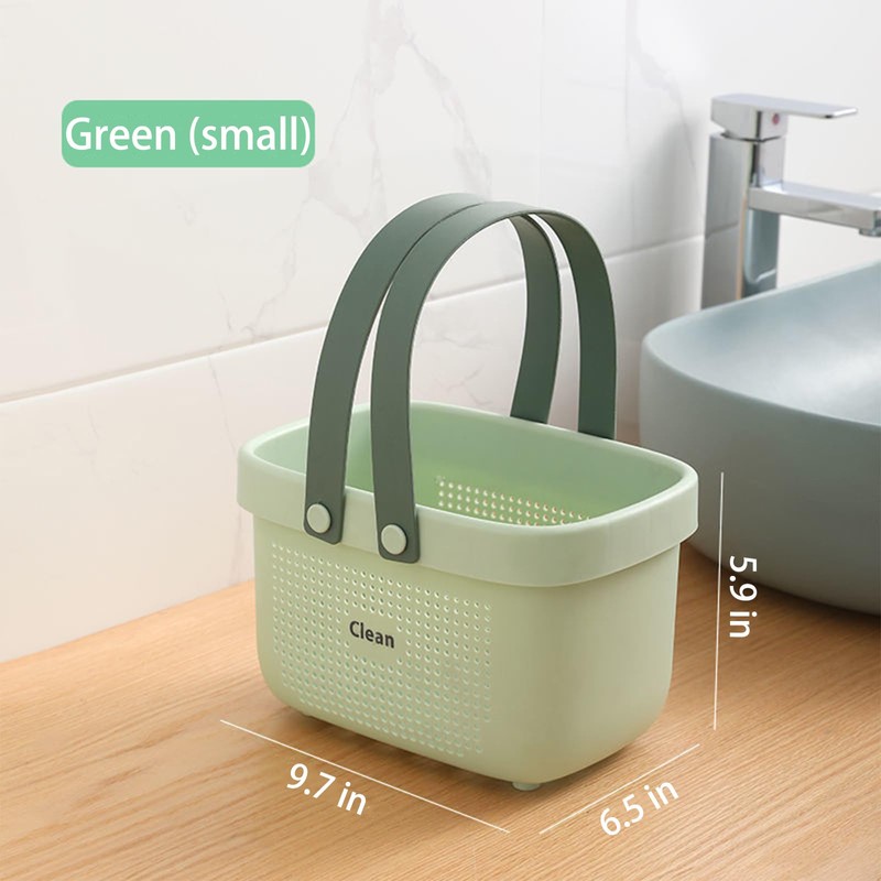 JiatuA Plastic Storage Basket with Handle Portable Shower Caddy Tote