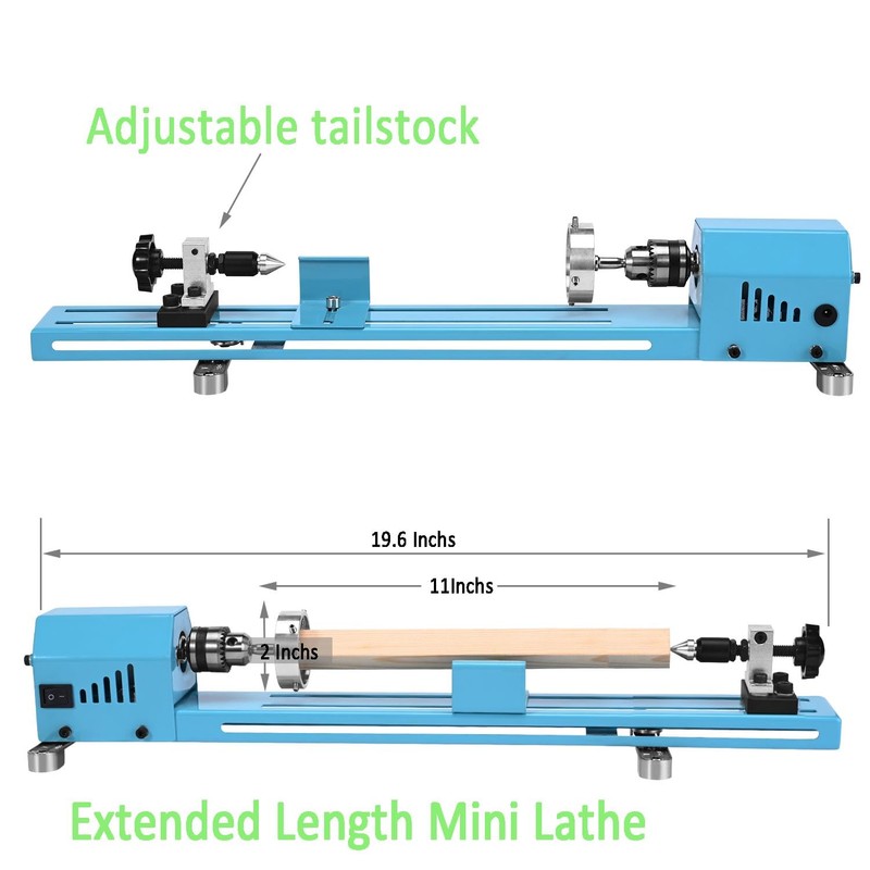 Mini Wood Lathe Machine Multi-Purpose Upgraded And Lengthened Processing Diameter