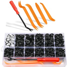 Limeow 345 Pcs Trim Removal Tools, Trim Clips, Car Trim Removal Tool Kit, Plastic Rivets, Plastic Trim Removal Tool 340 Pcs Trim Clips and 5 Pcs Trim Removal Tools, 12 Sizes, Tools for Various Cars