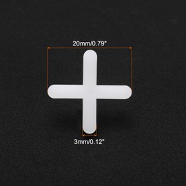 HARFINGTON 200pcs Tile Spacers 3mm Hard Plastic Cross Tiles Leveler Spacer Installation Ceramic Spacing Clips for Wall Floor