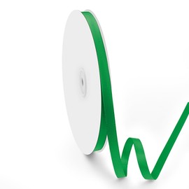 Isaspire 3/8" Width x 100 Yards Grosgrain Ribbon, Green Ribbed Ribbon for Gift Wrapping, Hair, Bows, Craft, DIY, Swags, Wedding, Valentine's Day, Christmas and Party Decoration