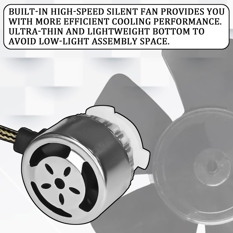 tobenbone 2 PCS 9005/HB3 Car LED Light Replacement, 3800LM 6000K