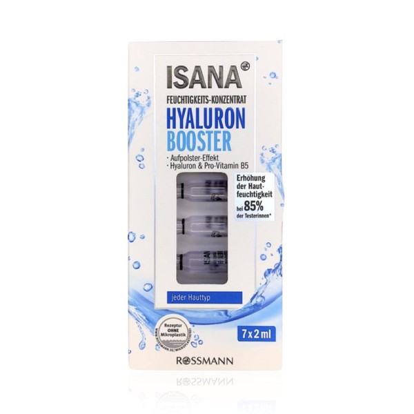 Isana Hyaluron Booster Moisturizing Serum Ampoule 7 x 2 ml