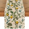 Artoid Mode Brown Lemon Tree Bird Flower Summer Table Runner,Spring