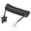 Oyviny 4 Way Flat Trailer Wiring Harness Coiled Cable 10.5