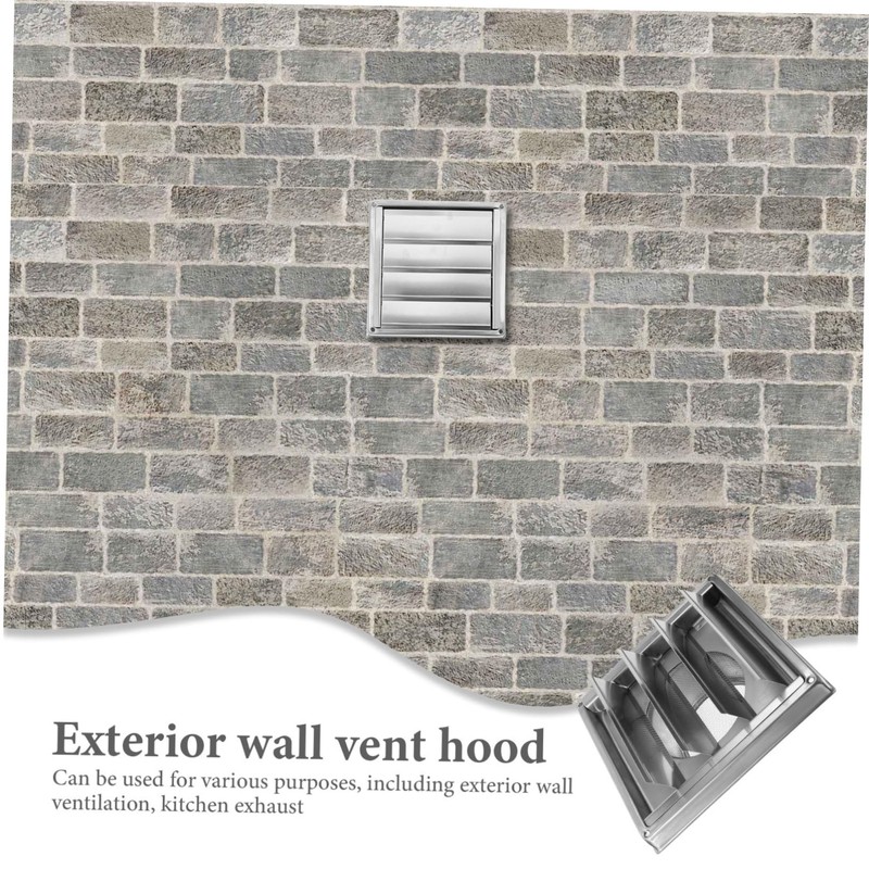 TEHAUX 1 Set Stainless Steel Exhaust Vent Hood Durable Wall