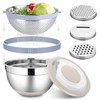 HaWare Mixing Bowl with Colander, 4-1 Stainless Steel Bowl Set
