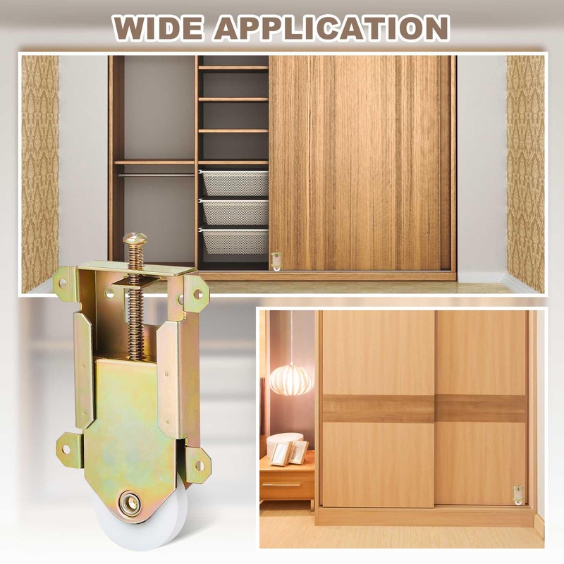 Therwen 8 Pcs Sliding Mirror Closet Door Roller Wheels Replacement