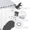BIYSUC Cat Dinosaur Shower Curtain Funny Cat Help Dino Bathe