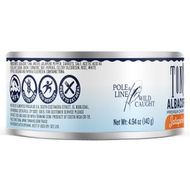 Tonnino Albacore Tuna in Water, Premium Chunks with Jalapeño & Carrots, High-Protein, 140g, 12-Pack