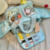 Large Capacity Fabric Cosmetic Travel Toiletry Organizer Lightweight Portable Four-Door