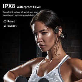 SHINYMOMO Bone Conduction Headphones,Open Ear Headphones Bluetooth 5.3 with Mic,Wireless Earphones 8H Playtime,IPX8 Waterproof Headset for Running and Fitness Workout