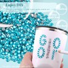 6000PCS 4mm Resin Rhinestones Bulk for Crafting (Indicolite), Flatback Bedazzling