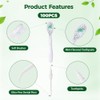 Vzznn 100 Mini Cepillos Dientes Desechables Granel Preencolados Pasta Raspador