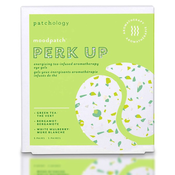 Patchology Perk Up Hydrating Under Eye Masks with Green Tea - Under Eye Patches For Dark Circles and Puffy Eyes Care, Treatment & Moisturizer - Eye Bags, Puffiness & Wrinkles Reducer (5 Pairs)