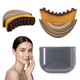 Cepillo Facial para Contorno Linfático, Cepillo Facial de Contorno Linfático, Cepillo Linfatico para cara, Lymphatic Contour Face Brush, Diseño Ergonó