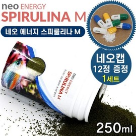 Neo Energy Spirulina M 250ml tropical fish food small and medium herbivorous (Neo Cap Remover 12 tablets x 1 set free), 1, 12 / 네오 에너지 스피룰리나 M 250ml  열대어 먹이 사료 중소형 초식성 (네오캡 리무버 12정 x1세트 무료 ), 1, 12