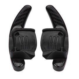 Qiilu Gear Paddle, 2 Pieces Car Steering Wheel Shift Paddle Blade Shifter for Golf 6 Passat B6 Jetta MK5 (Carbon Fibre)