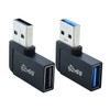 Leehitech USB 3.0 Right Angle Adapter, USB 3.0 A Male