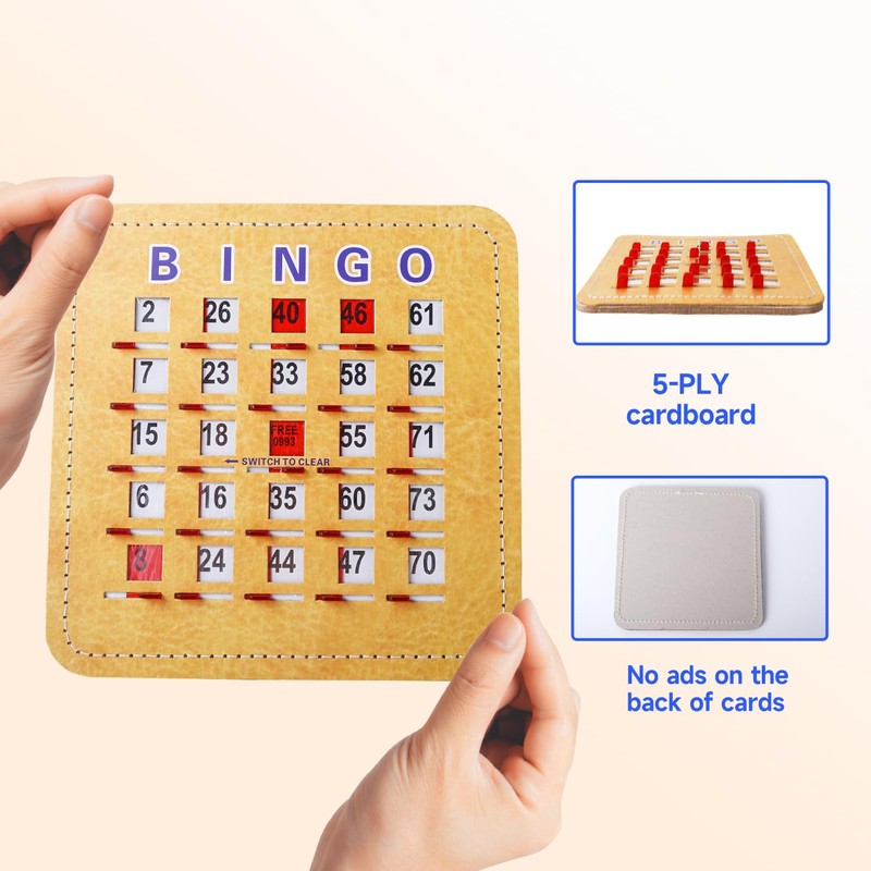 GSE Games & Sports Expert 5Ply Stitched Shutter Bingo Cards,