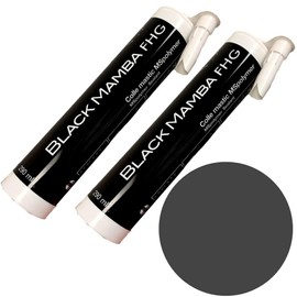 Black Mamba FHG High Tack - Superfast Mono Component Polymer Sealant Cartridge - Gray (2 Pack)